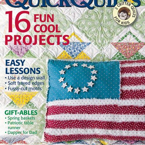 Raggedy Flaggedy flag pillow by Vanessa Goertzen of Lella Boutique. PDF pattern found in McCall's Quick Quilts June/July 2013 issue.