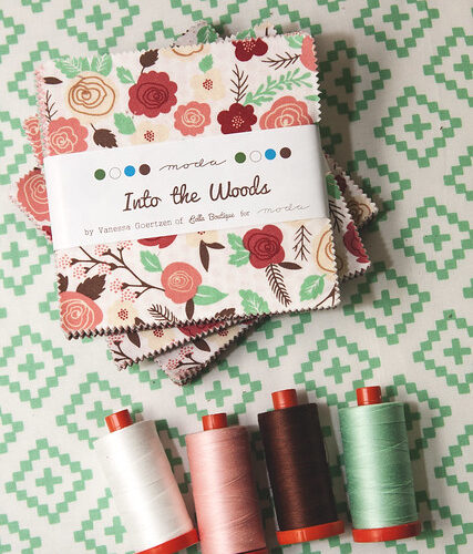 Into the Woods fabric by Lella Boutique: Coordinating Aurifil Thread