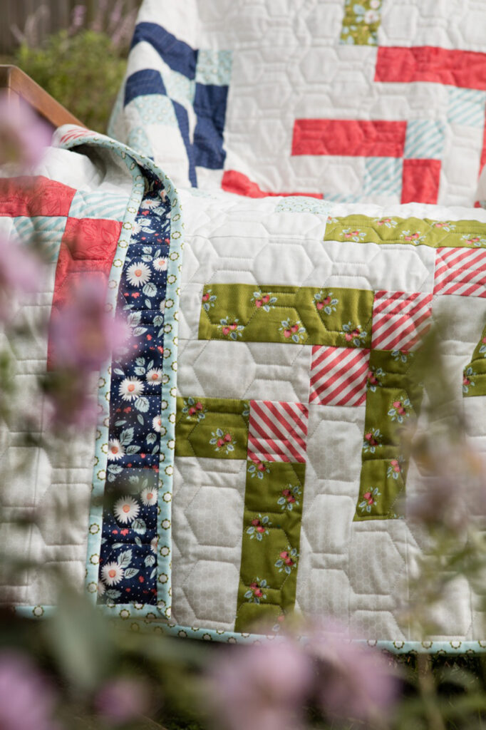 Arrow quilt pattern by Vanessa Goertzen of Lella Boutique. Fabric is Little Miss Sunshine by Lella Boutique for Moda Fabrics.
