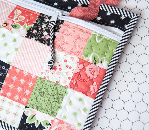 Fat Quarter Shop Simple Zippered Pouch featured by top US quilter, Lella Boutique