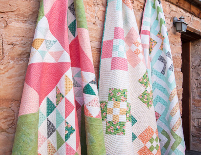 Quilts made in Sugar Pie fabric by Lella Boutique for Moda Fabrics.