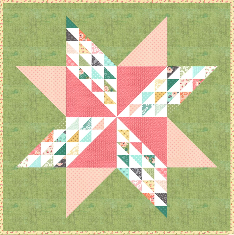 Sugar Cookie charm pack quilt by Lella Boutique. Fabric is Sugar Pie by Lella Boutique for Moda Fabrics.