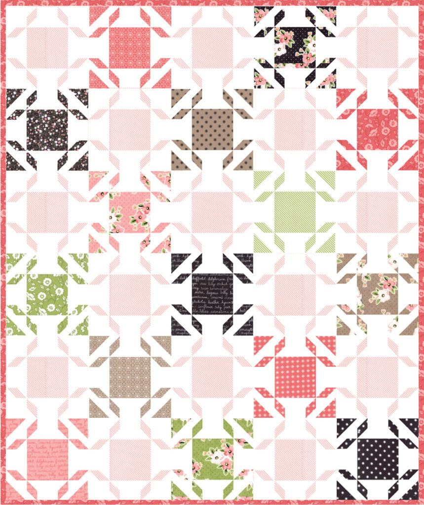 Bedazzled quilt pattern by Vanessa Goertzen of Lella Boutique. Fabric is Olive's Flower Market.