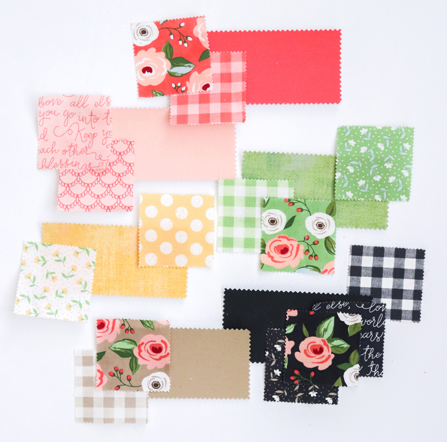 Matching solids for Farmer's Daughter fat fabric by Lella Boutique for Moda Fabrics.