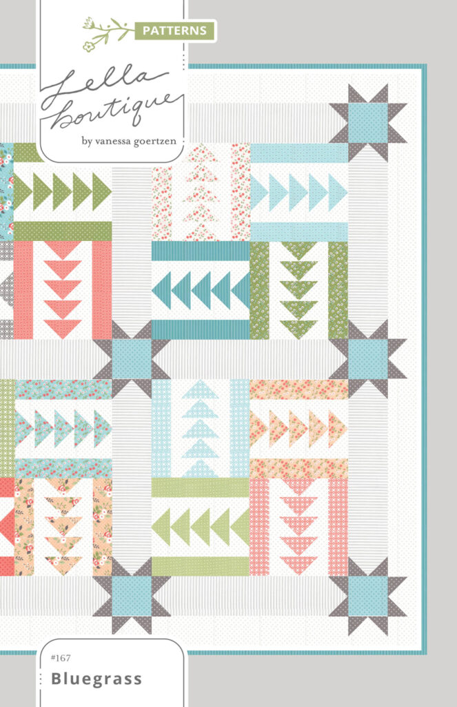 Bluegrass flying geese quilt pattern by Lella Boutique. Fabric is Nest by Lella Boutique for Moda Fabrics