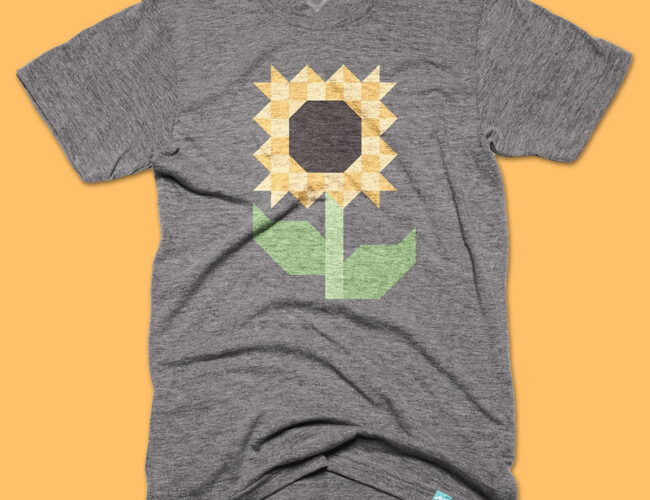 Scrappy Sunflowers tee collab with Lella Boutique + Maker Valley