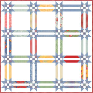 Gridlock jelly roll quilt by Vanessa Goertzen of Lella Boutique. Fabric is from American Jane for Moda Fabrics.
