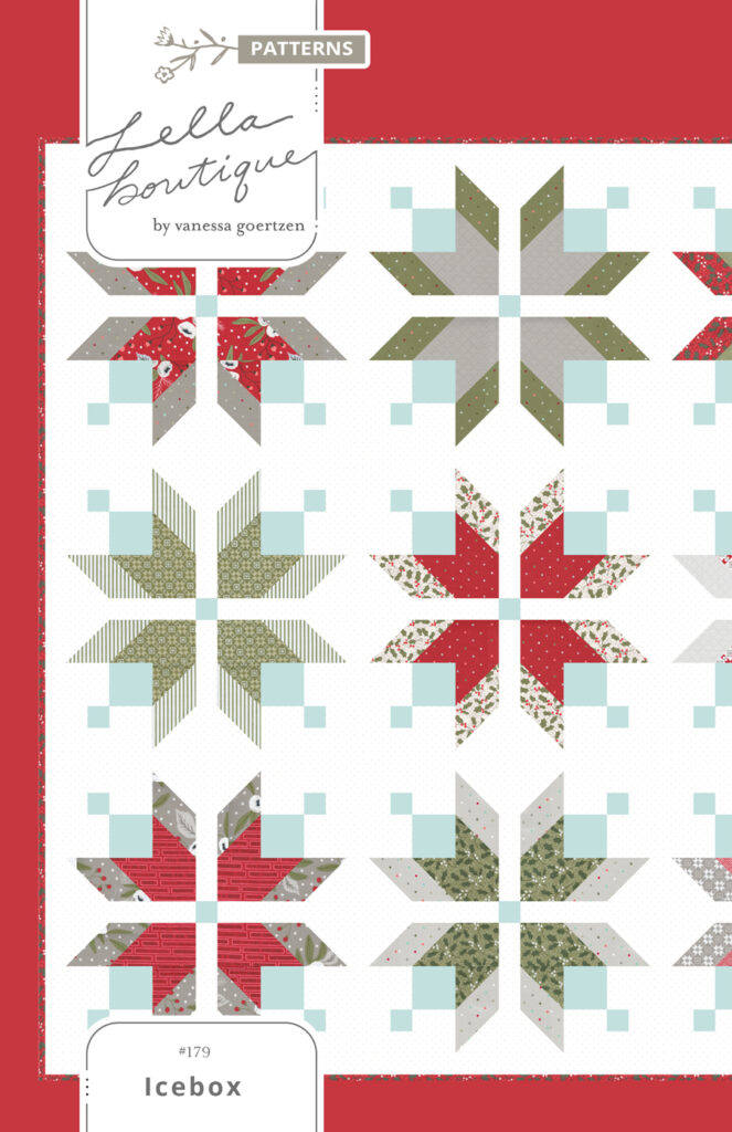 Icebox fat quarter quilt by Lella Boutique. Fabric is Christmas Morning by Lella Boutique for Moda Fabrics.