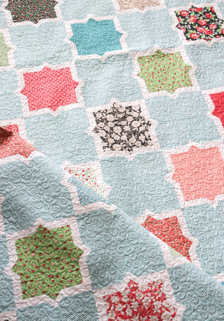 Hubba Hubba layer cake quilt. Fabric is Bloomington by Lella Boutique for Moda Fabrics.