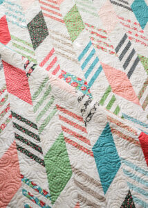 Modern Herringbone quilt by Vanessa Goertzen. Fabric is Bloomington by Lella Boutique for Moda Fabrics.