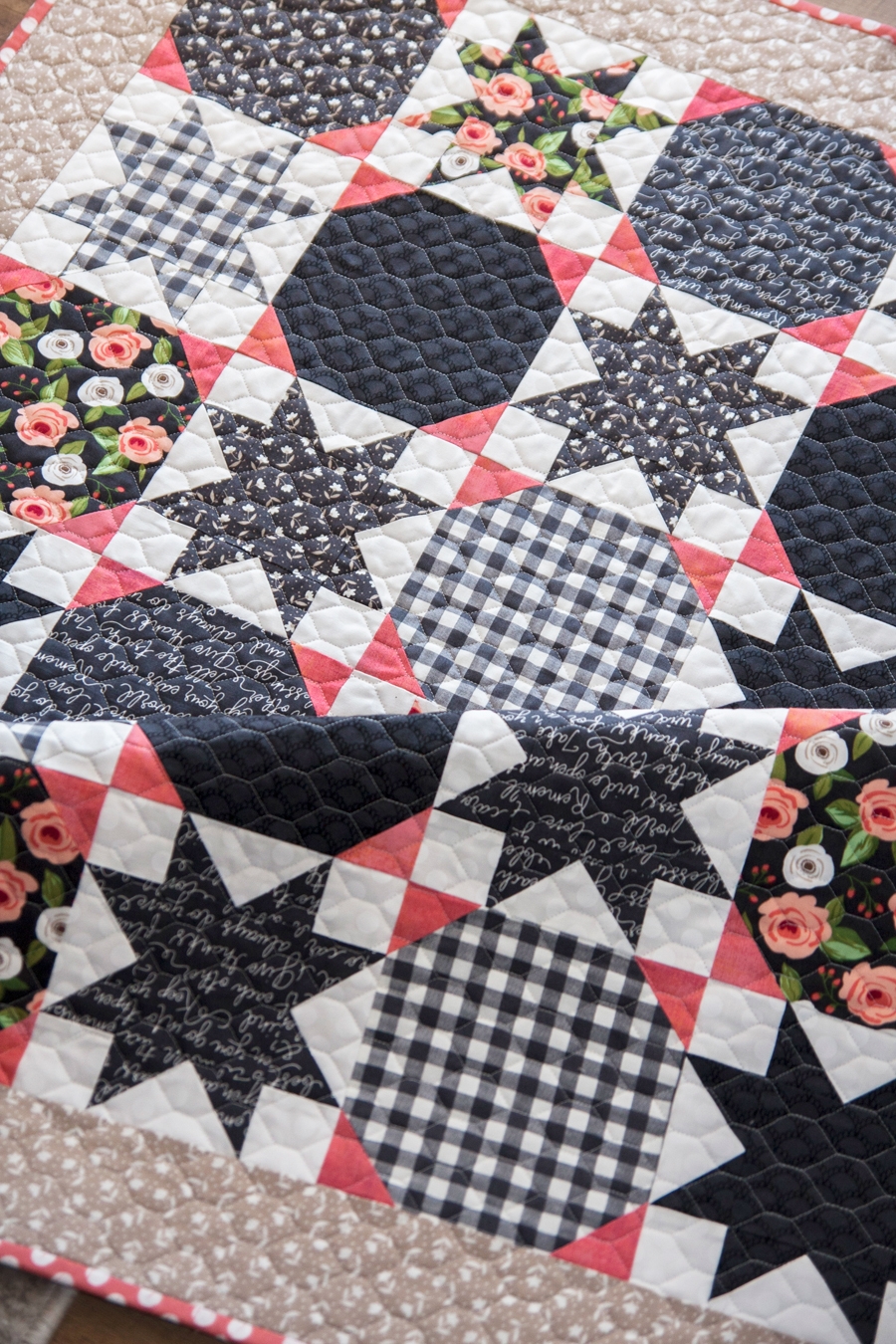 Starstruck Mini quilt or wall hanging. Fabric is Farmer's Daughter by Lella Boutique for Moda Fabrics