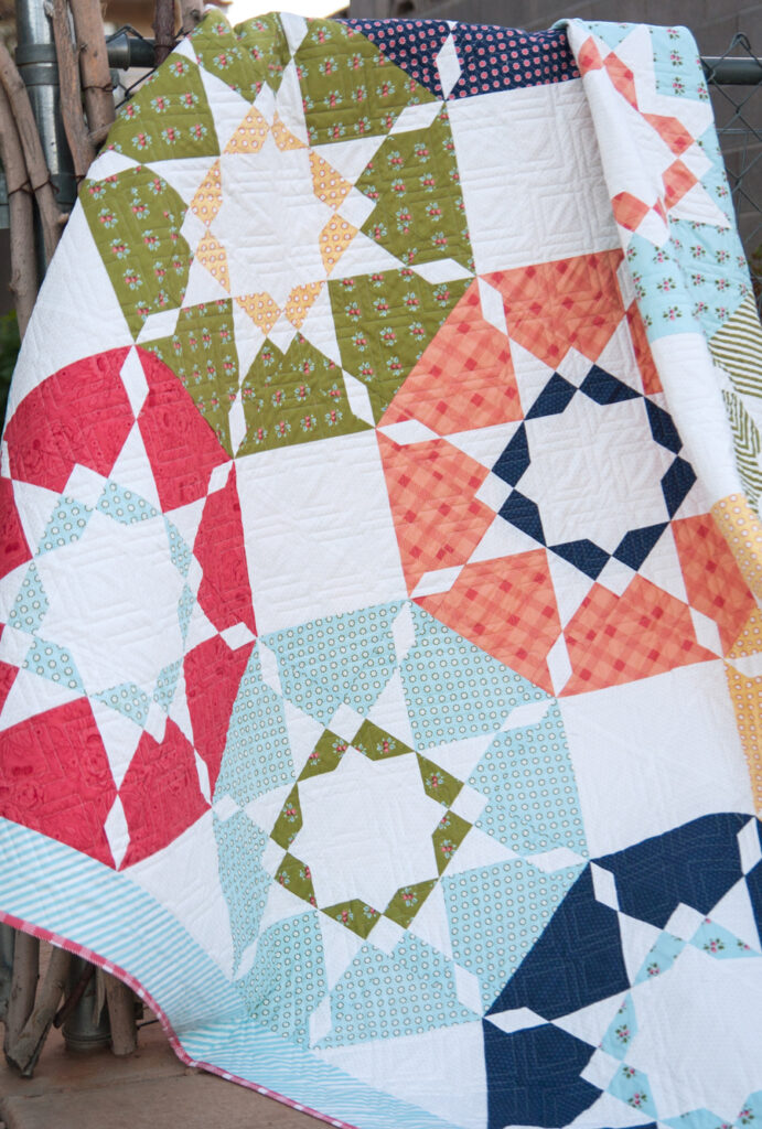 Bright Side quilt pattern by Lella Boutique. Fabric is Little Miss Sunshine by Lella Boutique for Moda Fabrics