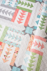 Bluegrass flying geese quilt pattern by Lella Boutique. Fabric is Nest by Lella Boutique for Moda Fabrics