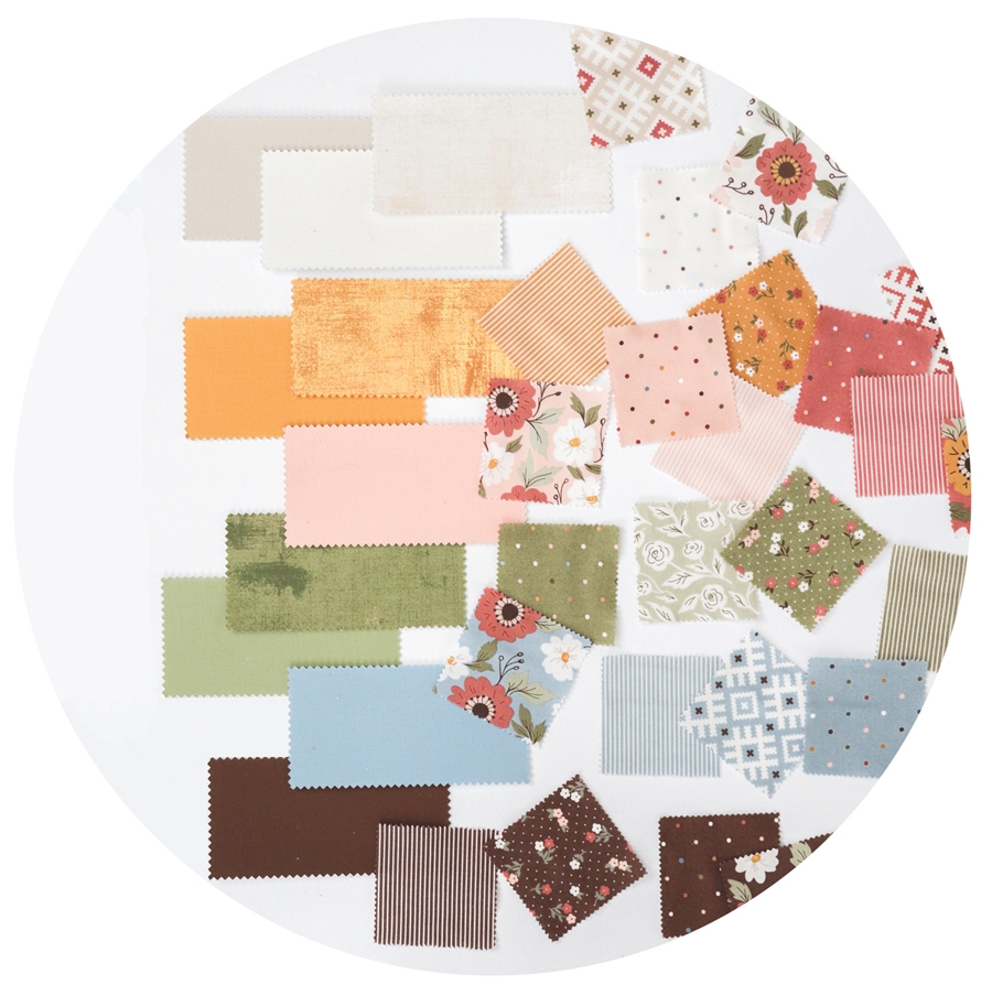 Matching solids for Folktale fabric by Lella Boutique for Moda Fabrics.