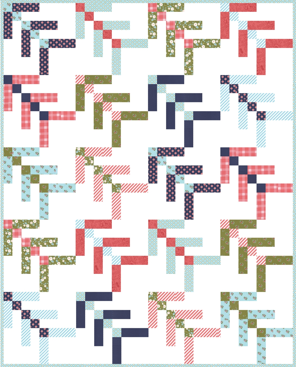 Arrow quilt pattern by Vanessa Goertzen of Lella Boutique. Fabric is Little Miss Sunshine by Lella Boutique for Moda Fabrics.