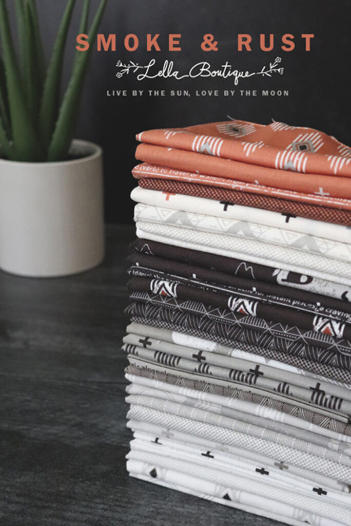 Smoke & Rust fabric by Lella Boutique for Moda Fabrics. Modern fabric perfect for men