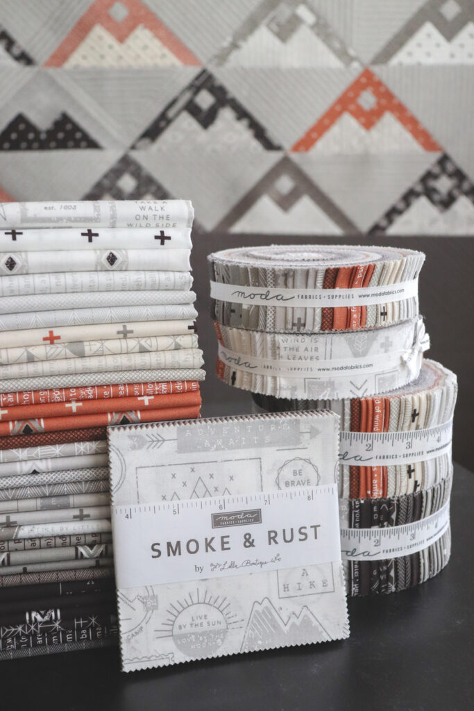 Smoke & Rust fabric by Lella Boutique for Moda Fabrics. Modern fabric perfect for men 