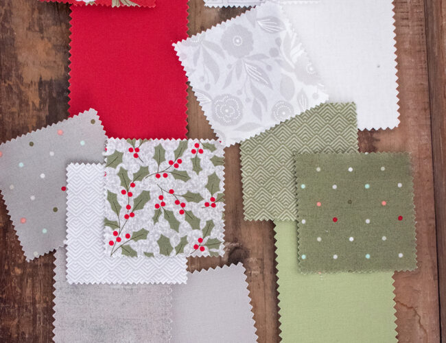Matching Solids of Christmas Morning fabric by Lella Boutique for Moda Fabrics