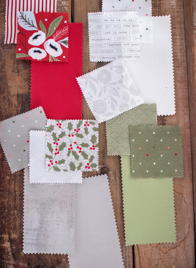 Matching Solids of Christmas Morning fabric by Lella Boutique for Moda Fabrics