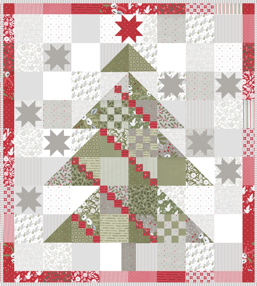 Fabric is Christmas Morning by Lella Boutique for Moda Fabrics shipping May 2021.