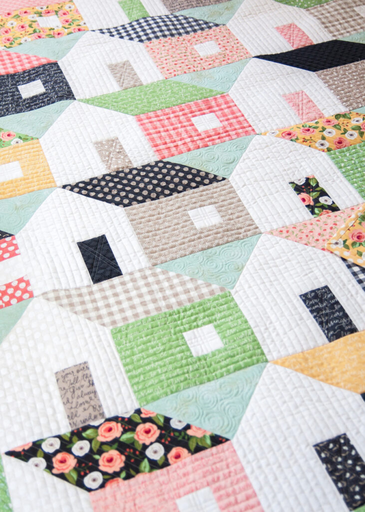 Home Again fat eighth quilt by Vanessa Goertzen of Lella Boutique. Fabric is Farmer's Daughter by Lella Boutique for Moda Fabrics.