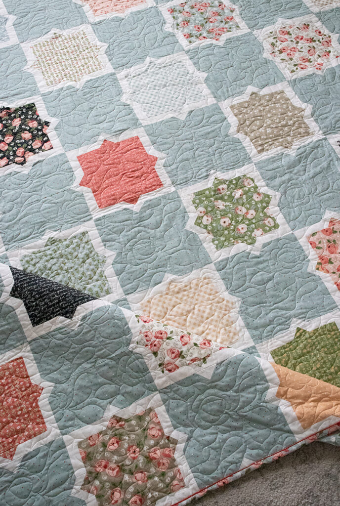 Hubba Hubba layer cake quilt in Country Rose fabric by Lella Boutique for Moda Fabrics
