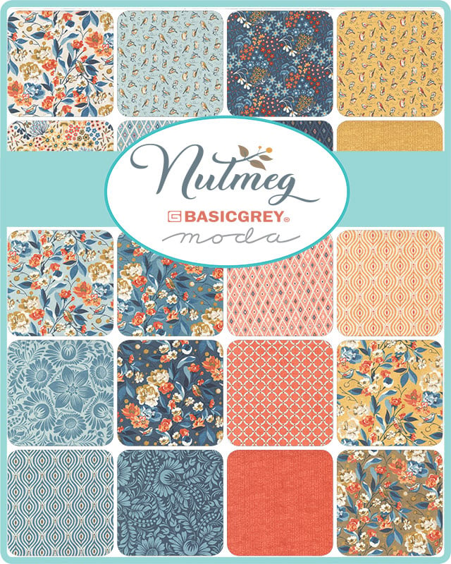 Nutmeg fabric by BasicGrey for Moda Fabrics. In shops Oct/Nov 2022.