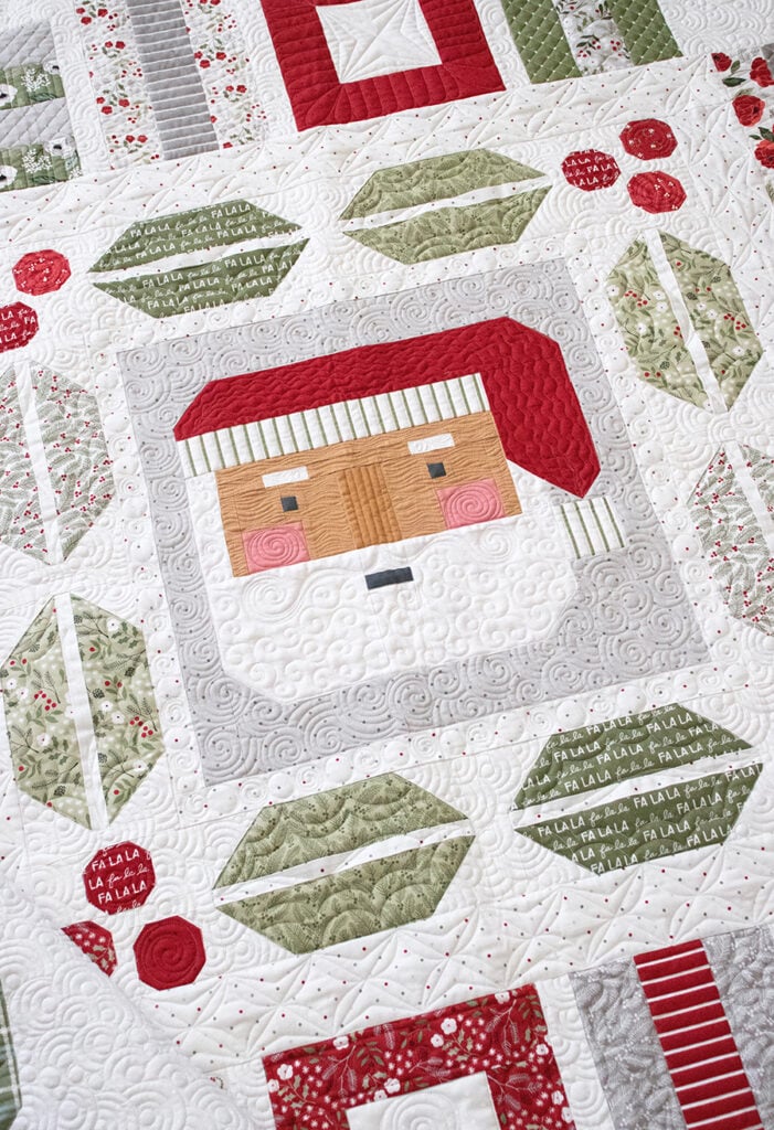 Quilt As You Go Holiday Stocking Kit - Hustle and Bustle