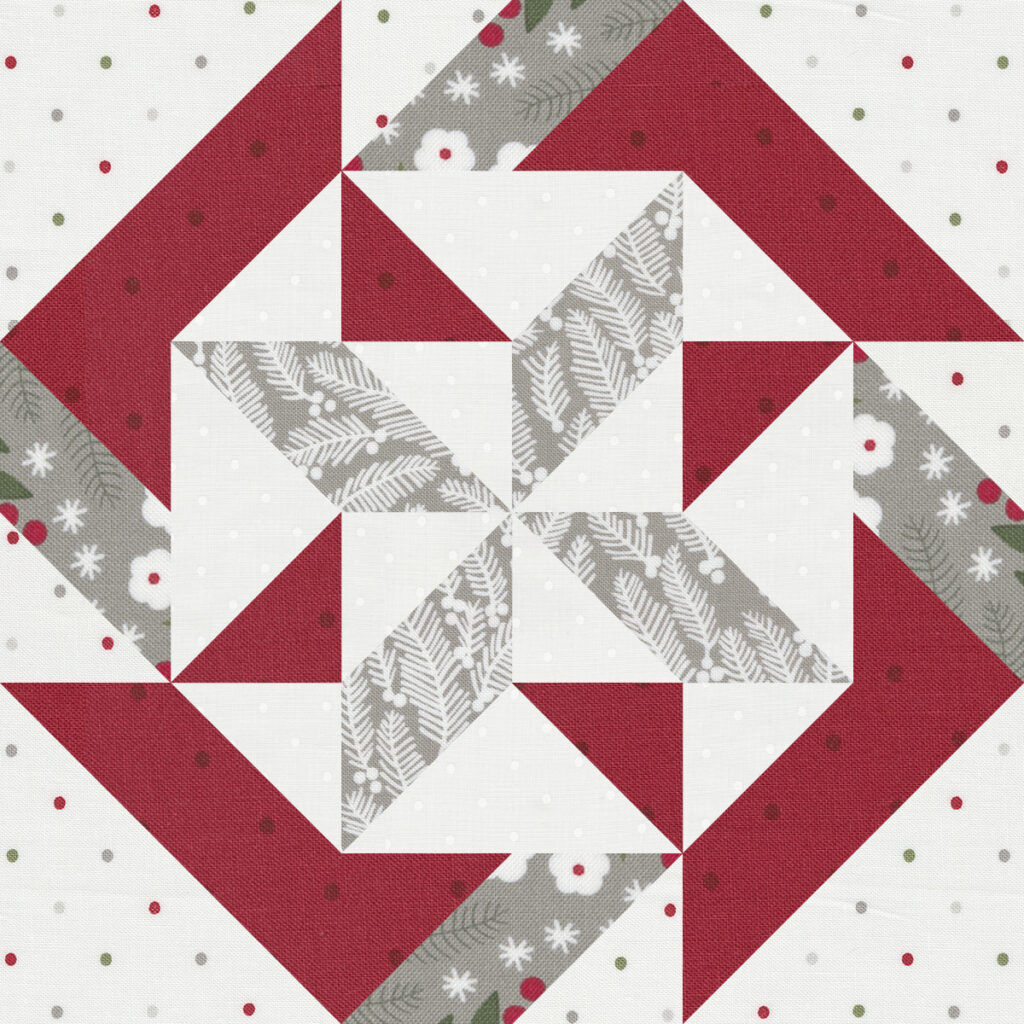 Sewcialites 2 free block of the week. Block 13 is "Innovate" by Doug Leko of Antler Quilt Designs. Fabric is Christmas Eve by Lella Boutique for Moda. Download the free block pattern here.