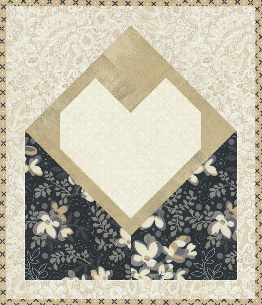 FREE Love Note mini quilt from Fat Quarter Shop. Download the free PDF here!