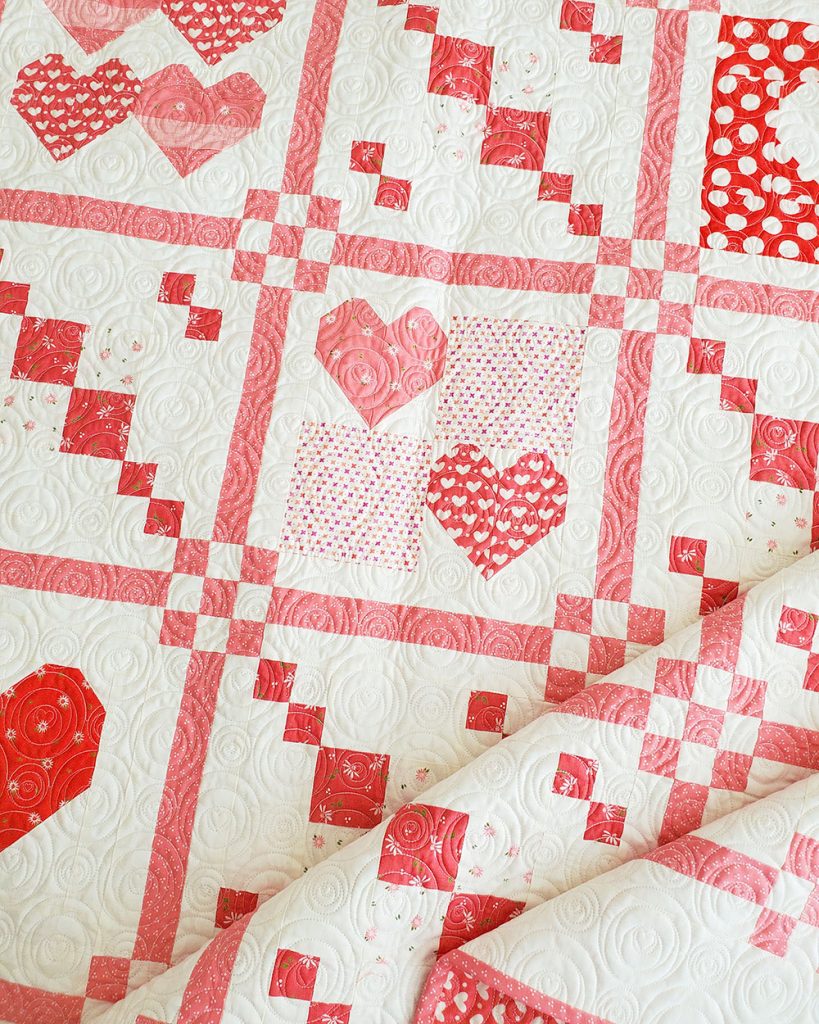 Together heart quilt by Sherri McConnell of a Quilting Life. Download the pattern here!