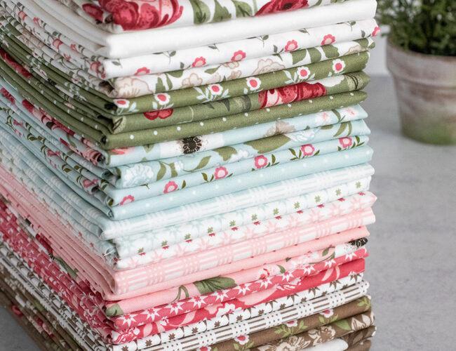 Lovestruck fabric by Lella Boutique for Moda Fabrics. Arriving to shops November 2023.