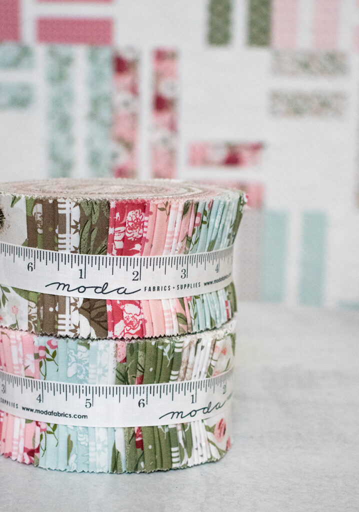 Jelly Rolls (2.5" strips) of Lovestruck fabric by Lella Boutique for Moda Fabrics. Arriving Nov 2023.