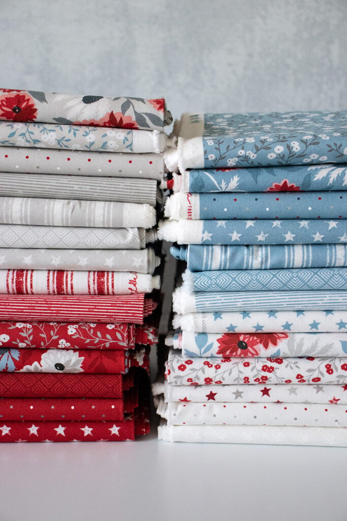 Old Glory fabric by Vanessa Goertzen of Lella Boutique for Moda Fabrics. Arriving to shops Feb 2024.