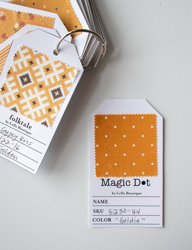 Magic Dot fabric by Lella Boutique for Moda Fabrics. SKU 5230 44 "Goldie."