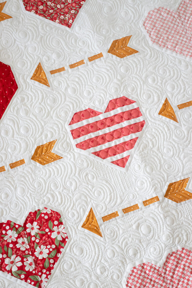 Playing Cupid (Heart and Arrow Quilt) - Lella Boutique