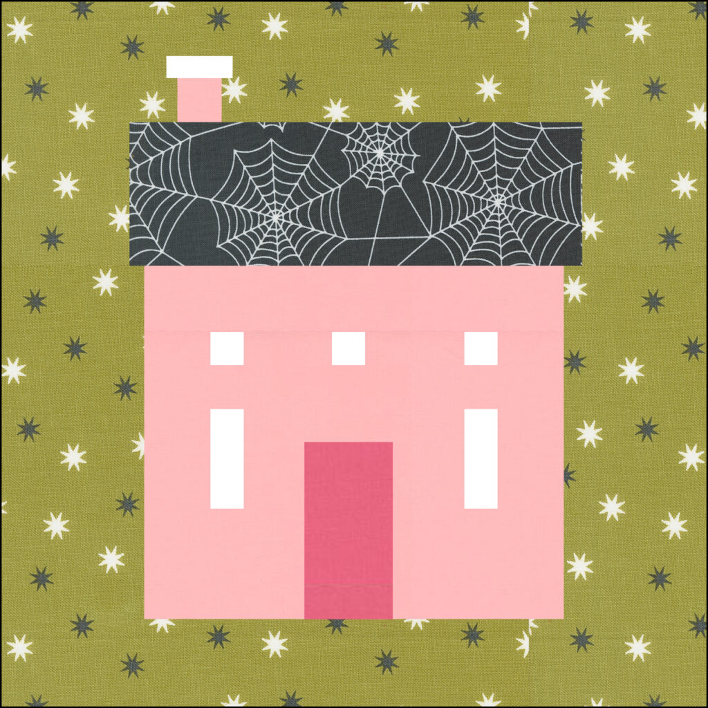 Monster Mash Quilt Along Block 1: Haunted House by Lella Boutique. Download the block pattern here!