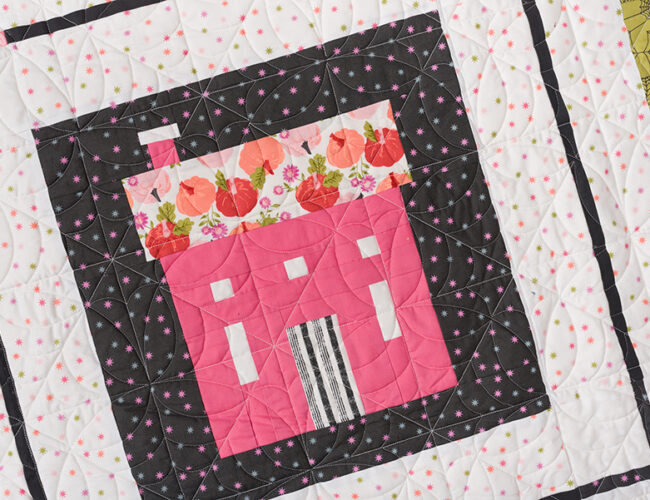 Monster Mash Quilt Along Block 1: Haunted House by Lella Boutique. Download the block pattern here!