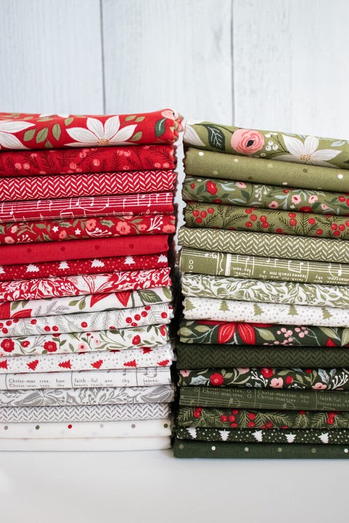 Berry & Pine fabric by Lella Boutique for Moda Fabrics - arriving to shops May 2025. Such a stunning floral Christmas collection.