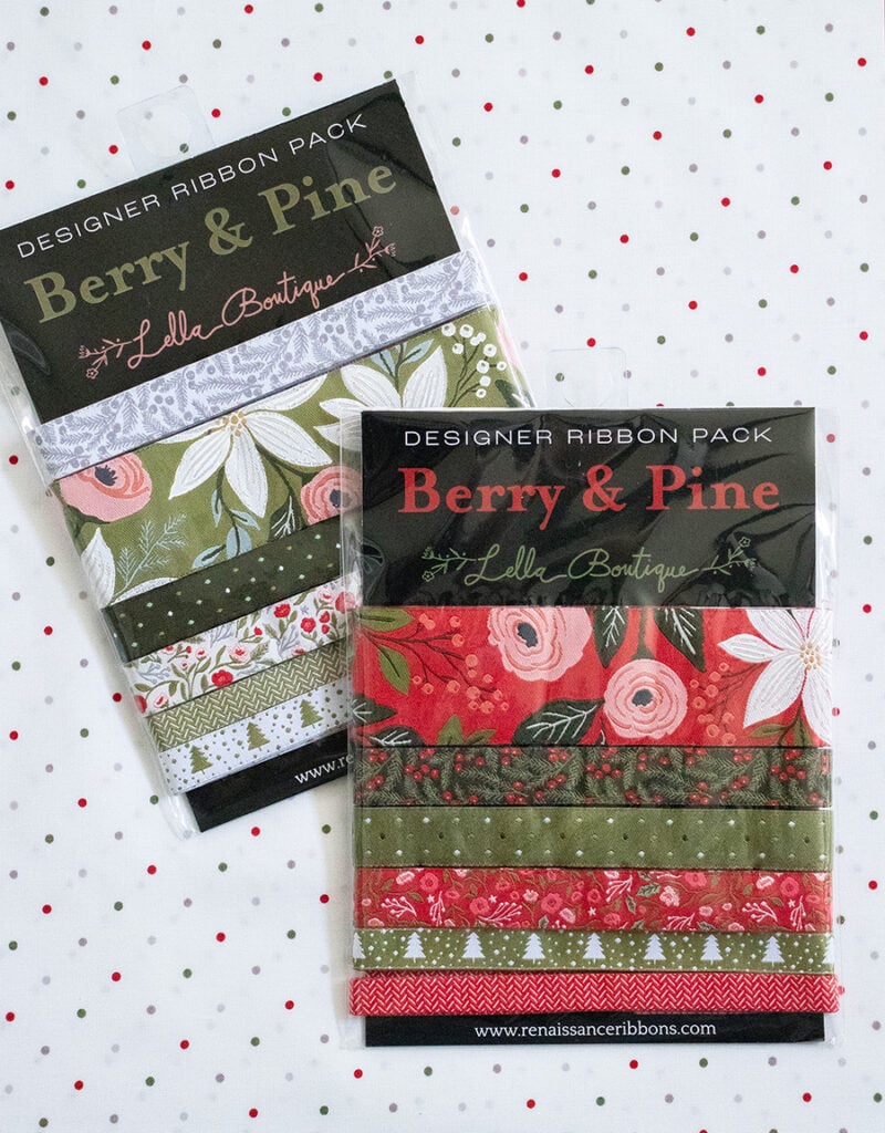 Berry & Pine ribbon by Lella Boutique for Renaissance Ribbon. Ask for it at your favorite local or online shop