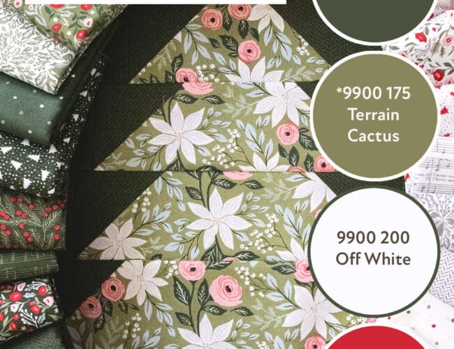 Matching Bella Solid coordinates for the Berry & Pine fabric collection by Lella Boutique for Moda Fabrics